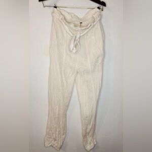 Free People Cotton Cream Pants Size XS
